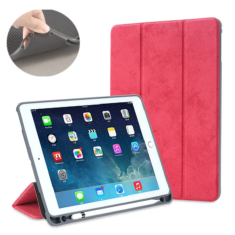 SUREHIN Nice Cover for iPad Mini 4 Case Soft Red Pink Wake Sleep Skin Back Mini4 Smart Case for Apple iPad Mini 4 Cover