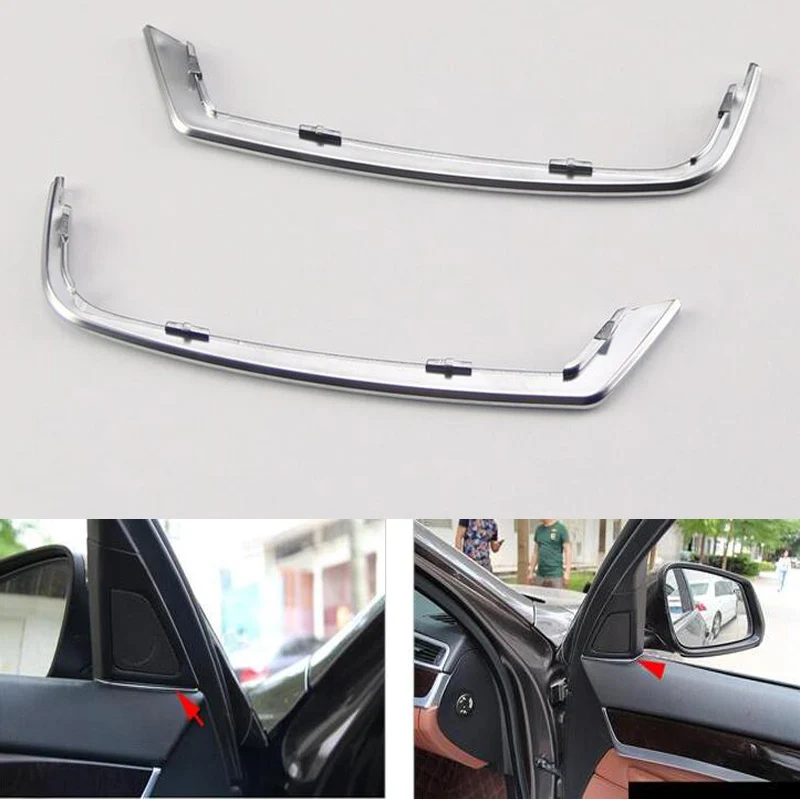 

Для BMW 5 Series 525 520 F10 2011 2012 2013, автомобильная передняя дверь, аудио колонка, полоса, стерео наклейка, накладка, Стайлинг, молдинги, наклейка