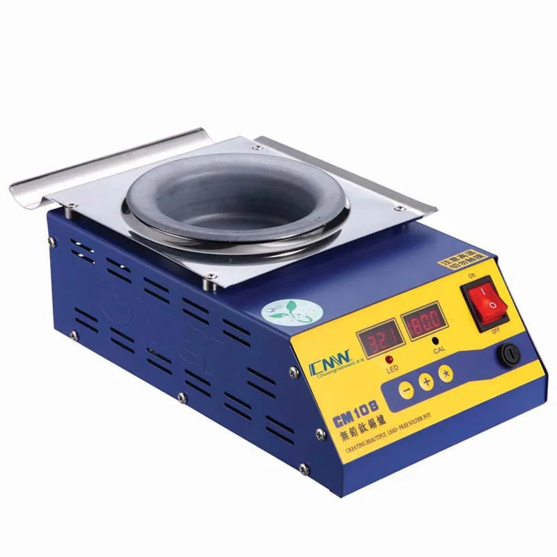 High Temperature 0-600℃ Lead Free Soldering Pot CM-108 Titanium Solder Furnace 500W Tin Melting Pot Tin Soldering Tool 220V 110V