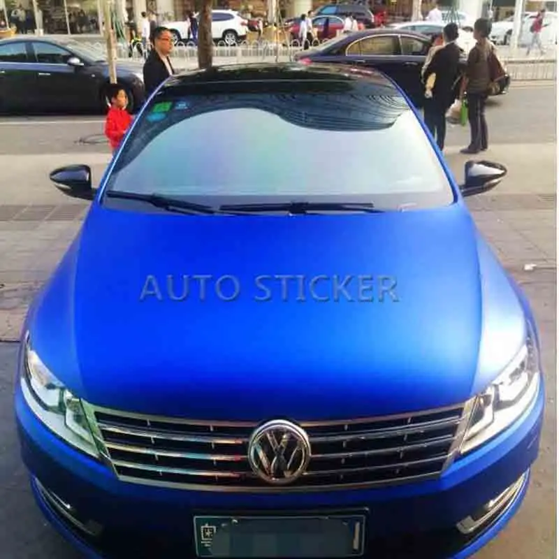 

Best Quality Blue Metallic Vinyl Film Matte Metallic Blue Film Air Free Bubble For Car Wraps Size:1.52*20M/Roll (5ft x 65ft)