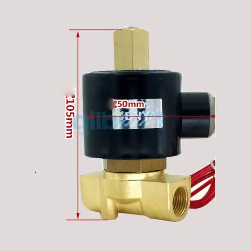 

DC12/24V AC110/220V 3/8 "BSPP нормально открытый латунный Соленоидный клапан для нефтяной воды