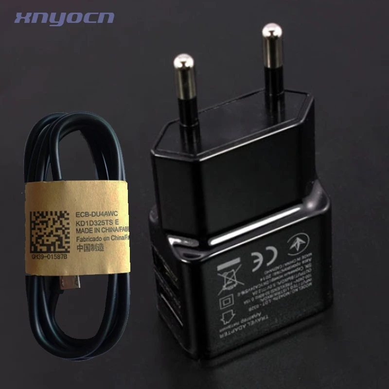 المزدوج 2 منافذ الاتحاد الأوروبي التوصيل USB شاحن محول لسامسونج/شاومي Mi5/Meizu أو V8 مايكرو USB كابل ، 5.2 فولت 2A شحن الجدار الطاقة السفر #4