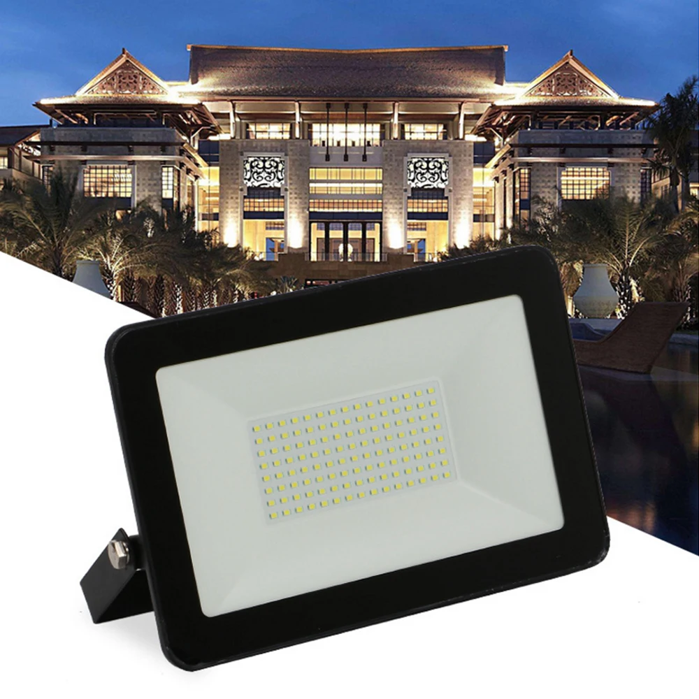 LED Spotlight Ultra-thin Led Floodlight IP66 Waterproof SMD2835 LED light House Outdoor Led Focus 10/20/30/50/100W Led Reflector