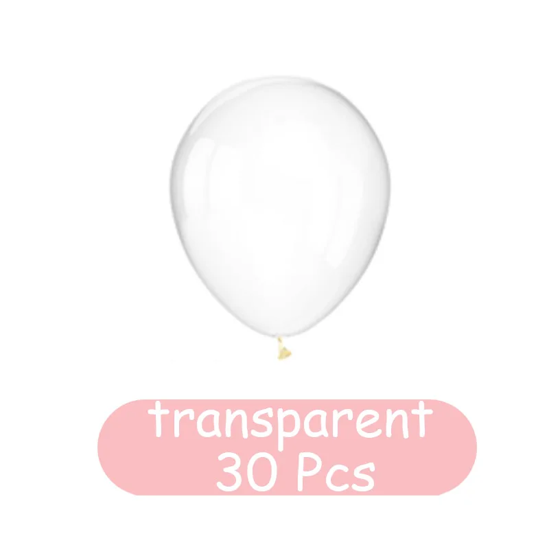 30pcs 10inch 2.2g Pink White Transparent Latex Helium Balloons Happy Birthday Party Supplies Baby Shower Wedding Decor Ballons