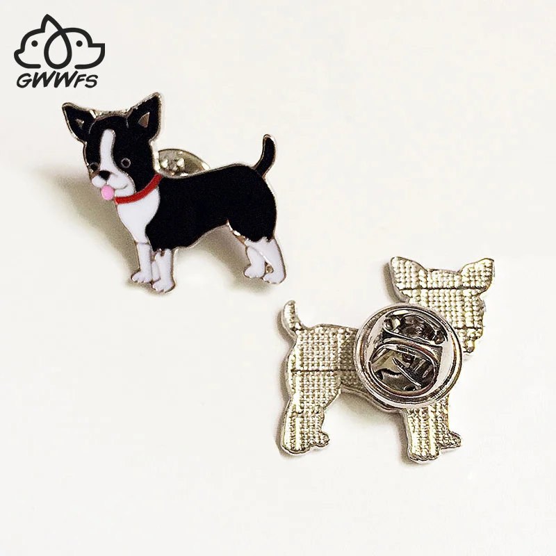 Chihuahua dog brooches for women girls men pin metal alloy animal male female dog brooch pins party clothes jewelry