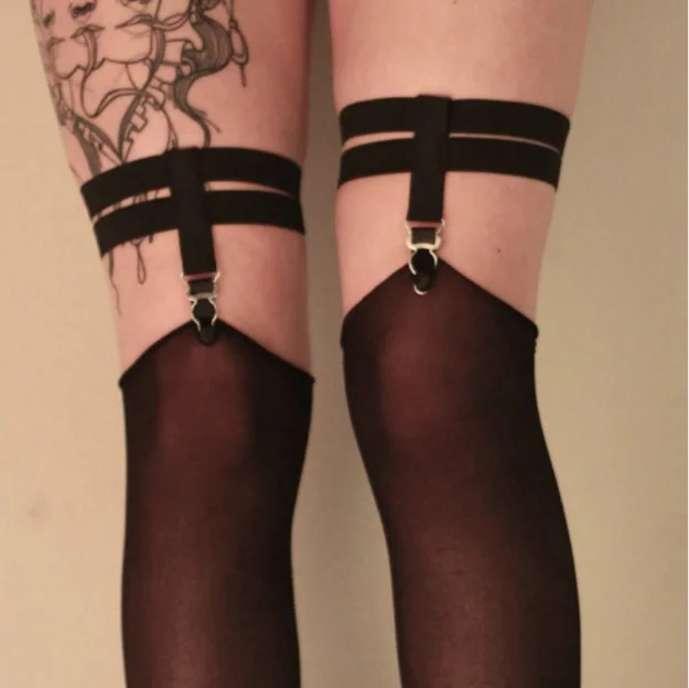 2019 fashion pastel goth female garterbelt Sock Strapless suspender belt for Stockings Garters leg bondage clip retail Suspende