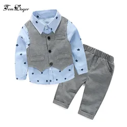 Tenue de mariage pour enfants, ensemble de soirée, chemise + gilet + pantalon, pour garçon, tenue de soirée, pour enfants, collection 2016