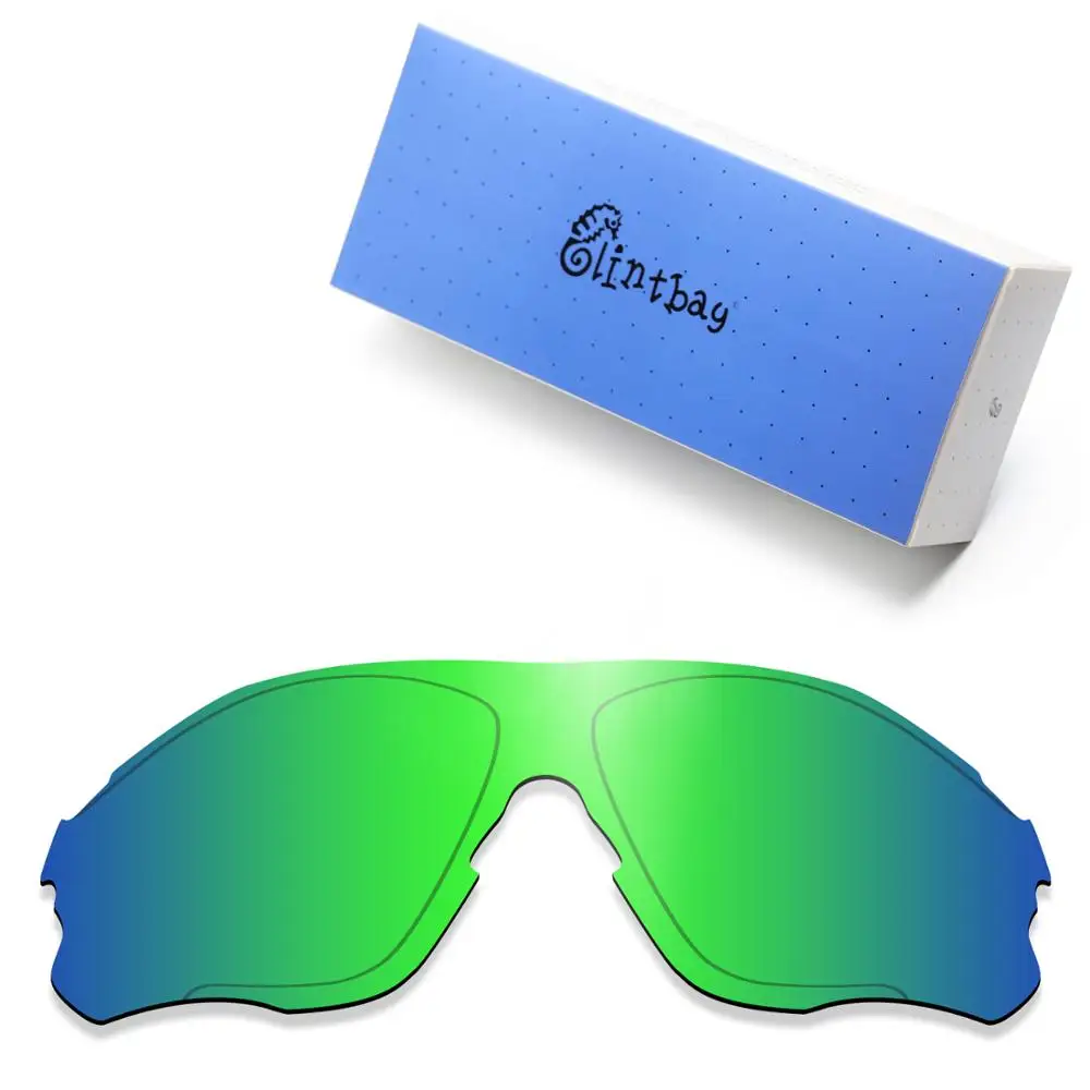 Glintbay 100% Precise-Fit Emerald Green Replacement Lenses and Black Rubber kit for Oakley EVZero Path Sunglasses