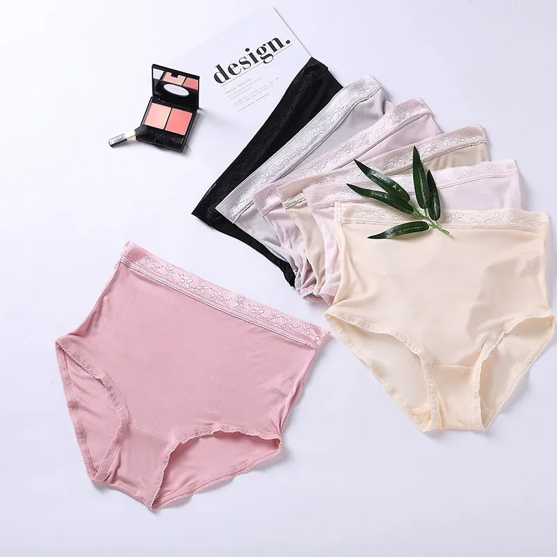 

Birdsky, 3pcs 100% natural mulberry silk Women briefs panties underwear high waist, quick dry, 8 solid colors. OR-03