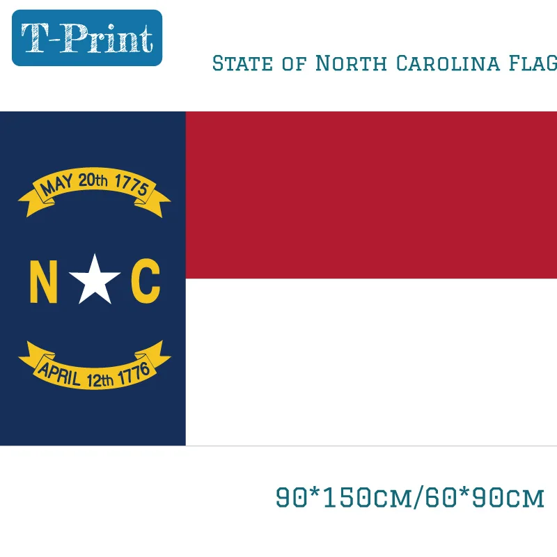 Bandiera americana della Carolina del nord 3*5 piedi America 90*150cm 60*90cm bandiera per la decorazione dell'ufficio domestico all'aperto