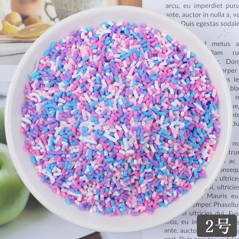 20 gr/los Nette Gefälschte Ton Streusel Bunte Herz Fünf Sterne Schleife Süßigkeiten Streusel für Handwerk Machen, DIY Kuchen Dessert Dekoration – Detail 2