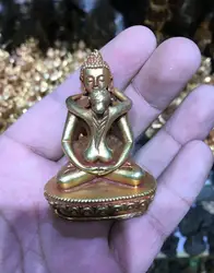 Nepal tibet bronze gold carved small buddhism buddha Chakrasamvara statue