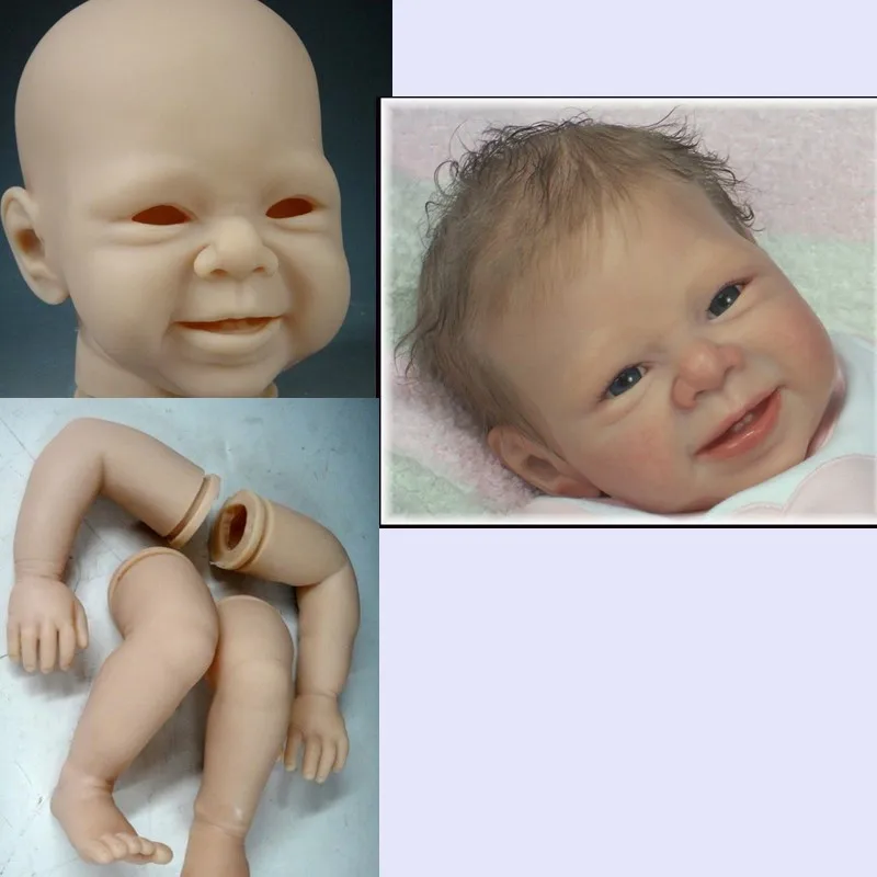 diy reborn doll kits cheap unpainted doll part limited edidtion lifelike soft silicone vinyl wholesale DIY blank kit Accessories