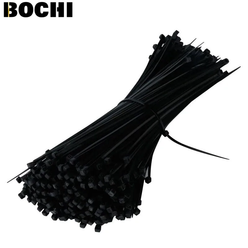 

Free shipping 100Pcs width3.6mm 5*500mm Self-Locking White BlACK acidproof Nylon Wire Cable Zip Ties.cable ties