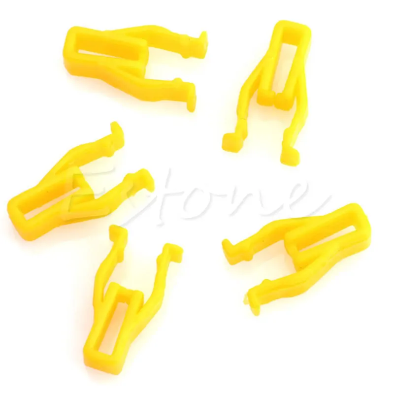 20Pcs Auto Car Yellow Plastic Rivet 8mm Hole Hood Prop Rod Support Clip Fastener