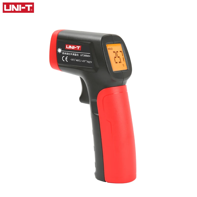 UNI-T Digital Infrared Thermometer UT300A+ Non-contact Temperature Gun MAX 400 Centigrade LCD display IR Laser Thermometer