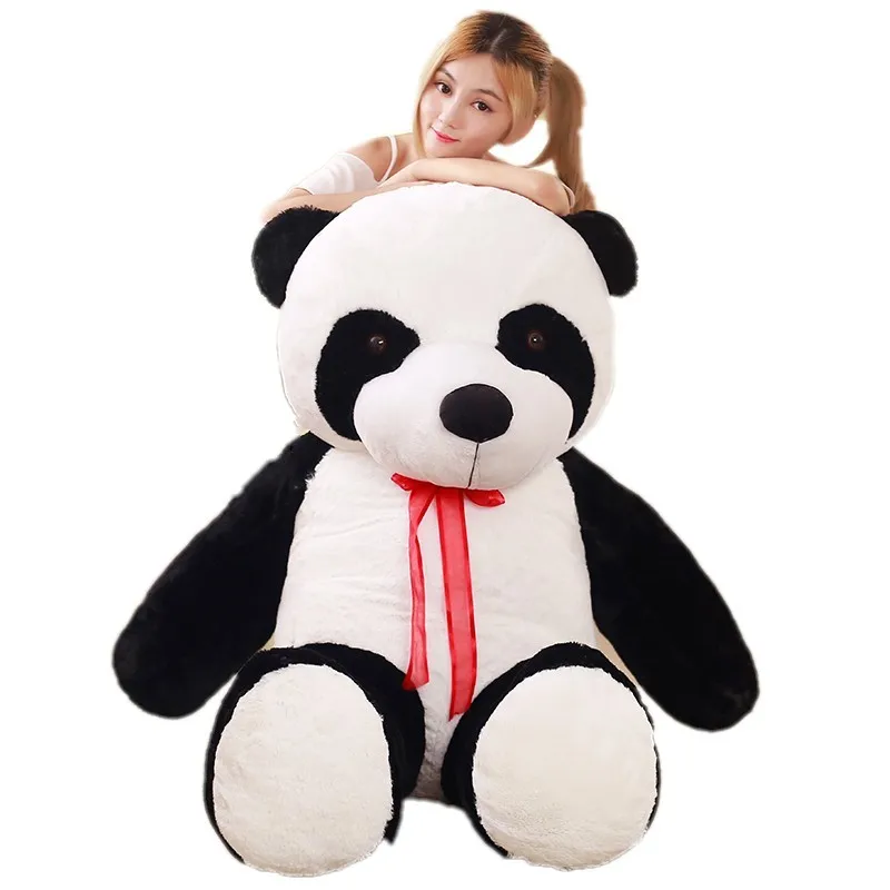 

Dorimytrader Pop Soft Cartoon Panda Plush Toy Large Stuffed Animal Pandas Doll Pillow Kids Gift Decoration 63inch 160cm