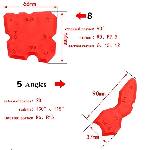 Multi-functional Different Corner Sizes Plastic Silicone Sealant Scraper Silicone Trowel New Popular Type(BC-P062)