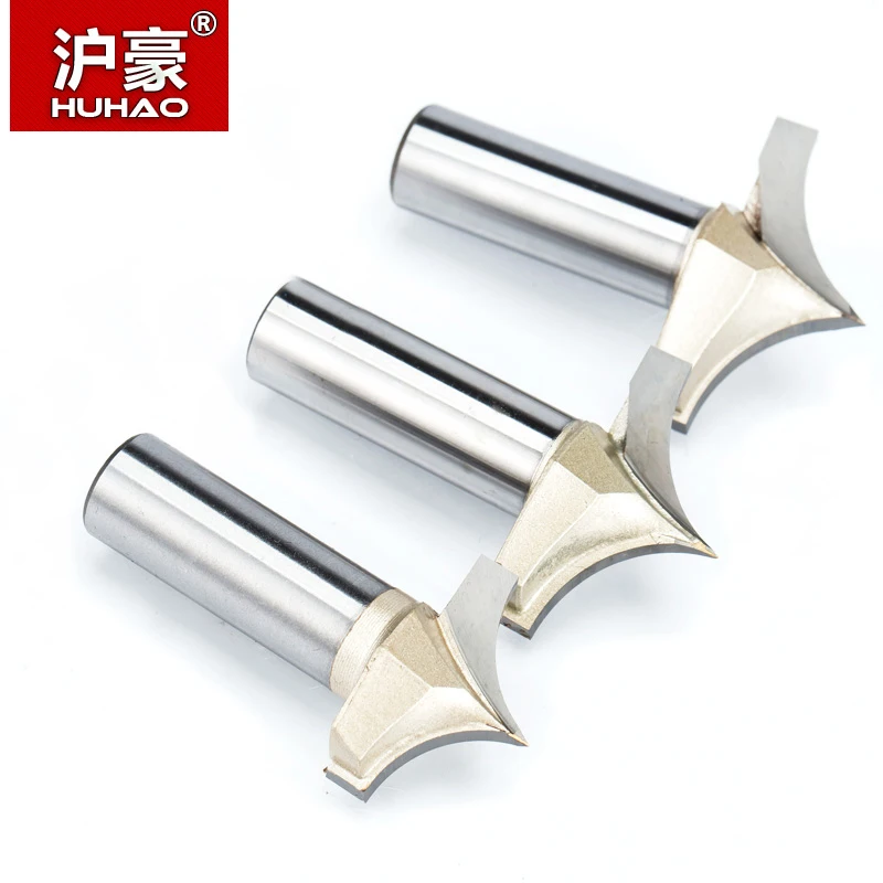 HUHAO 2pcs/lot Woodworking Cutter  1/4" 1/2" Shank Double Edging Router Bits For Wood Carbide Engraving Tools Carving Bit