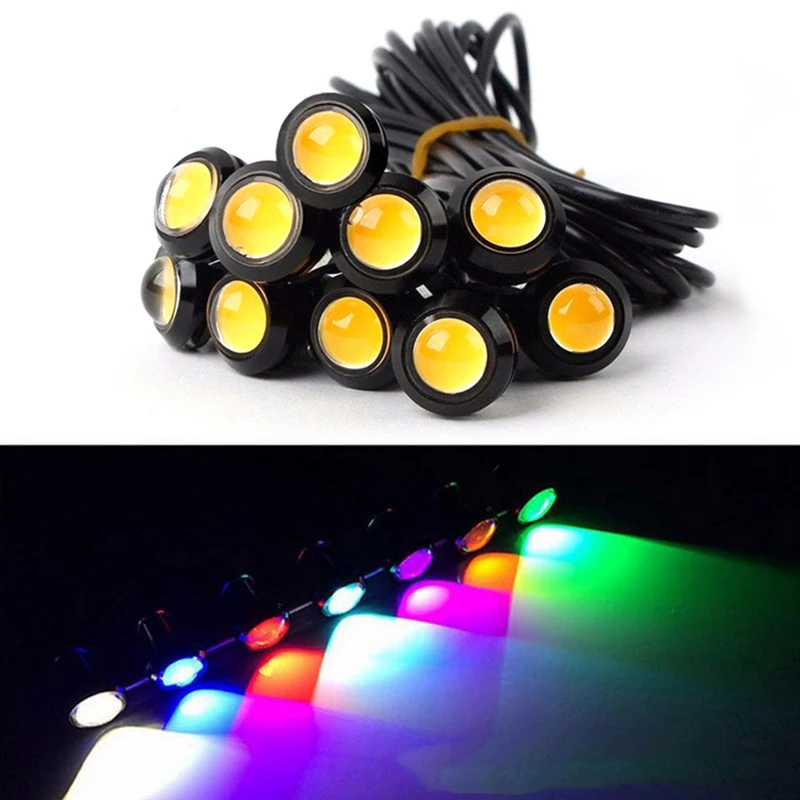 1pcs 18MM 9W Led Eagle Eye DRL Daytime Running Lights Source Backup Reversing Parking Signal Lamps Waterproof