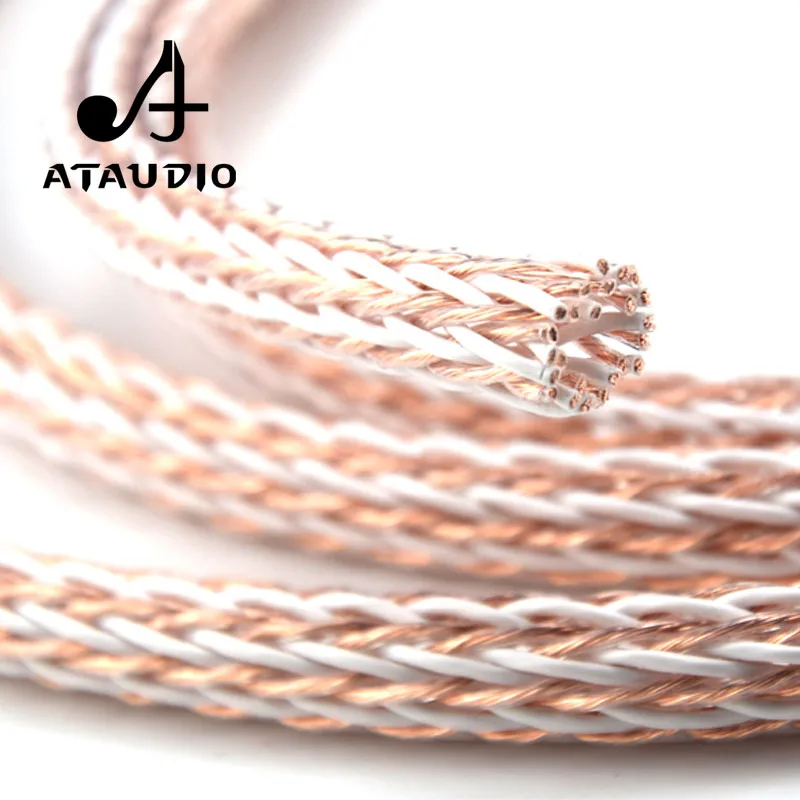 ATAUDIO Hifi 12TC Speaker Cable Hi-end Pure OCC Diy Speaker Bulk Cable with 24 Strands