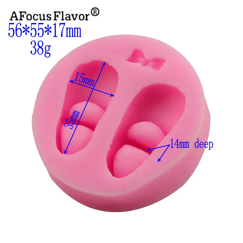 1 Pc 3D Shoes Silicone Mold Children\'s Day Candy Cake Decoration Baking Tools Baby Shoes Silicone Mold Molde De Silicone