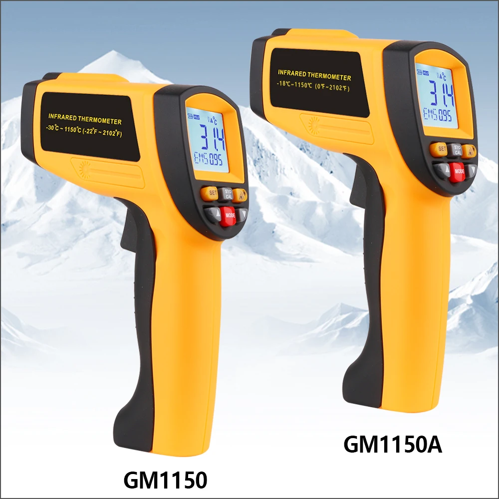 RZ Digital Handheld Gun Non Contact Infrared Thermometer Laser Pyrometer Professional Industrial Temperature Gun Ir Tester