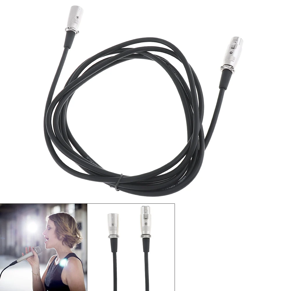 

3m Black 3 Pin XLR Male to Female Microphone Extension Cable Audio Extension Cables Cord Wire Line for 6mm Microphone