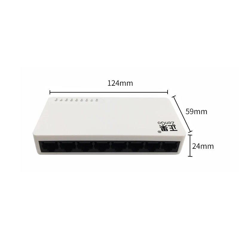 Wanglink 8*100/1000 Mbps de plástico portátil caso interruptor línea Ethernet Hub puerto Gigabit conmutador de red