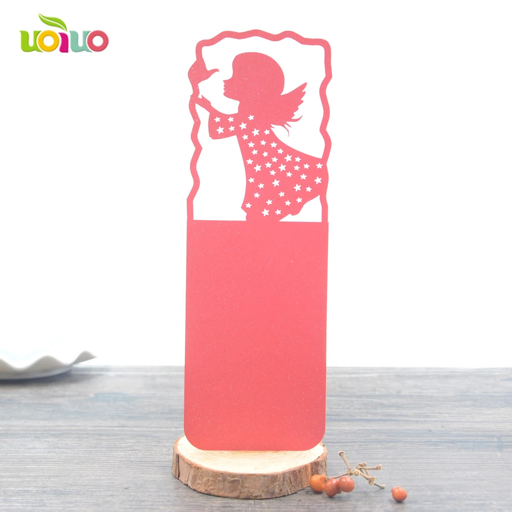 100pcs Litter Girl Design Party Gift Laser Cut Custom Wedding Favor Bookmark