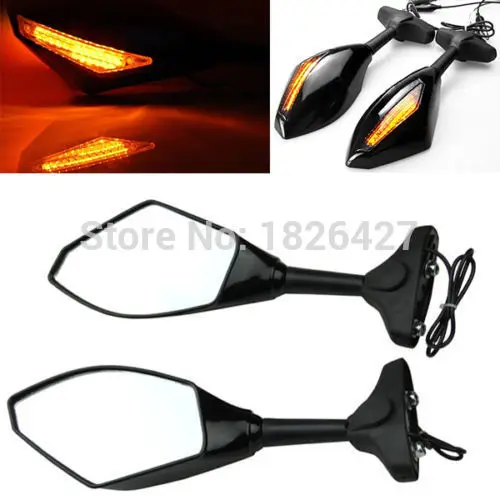 LED Turn Signal Integrated Rear Mirror For Honda CBR 250 600 1000 RR F3 F4 Kawasaki Ninja 250 300 ZX6R ZX10R ZX14R