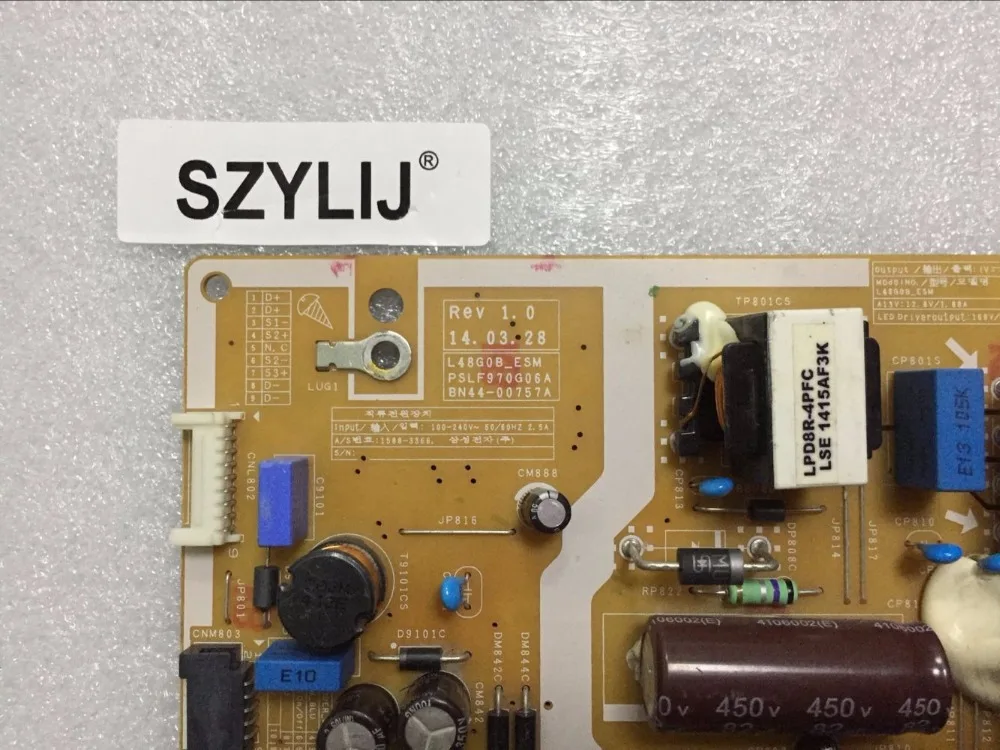 Ponto Power Board para SZYLIJ, Placa de energia, frete grátis, SZYLIJ, BN44-00757A, L48G0B _ ESM, PSLF970G06A, 1Pc por lote
