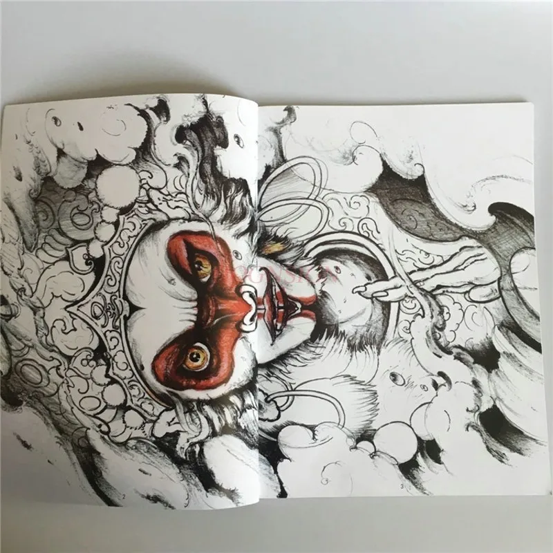 

Tatoo Books Tattoo Book Album Drawing Booklet Goku Big Holy Fish Like Traditional Manuscript Embroidery Painting Supplies Sale