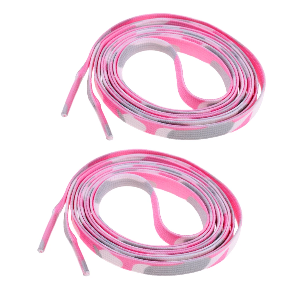 Perfeclan 1 Pair 180cm Knitted Shoelaces for Roller Skates Boots Hockey Skates Skating Rainbow Color Men & Women