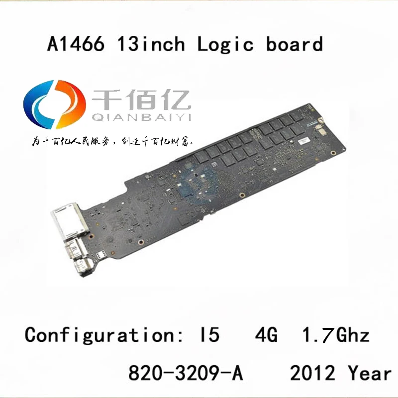 

Used with 100% working Logic board for Macbook Air A1466 mother board 13'' I5 4G 1.7Ghz 2012 year 820-3209-A