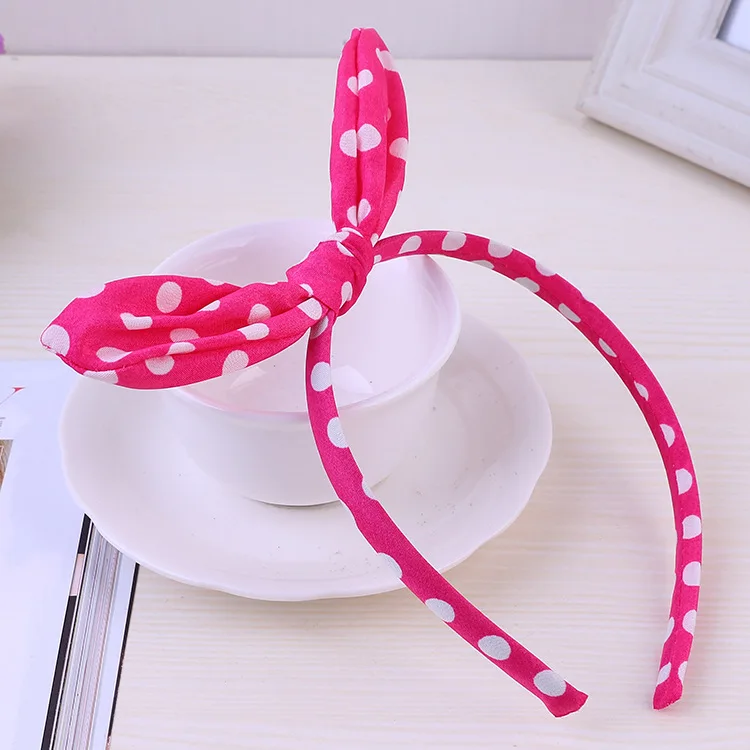 Fashion Children Plastic Headband Cute Big Bows Flower Spot Hairband Girls Lovely Hair Band Headwear Kids Gifts Hair Accessories