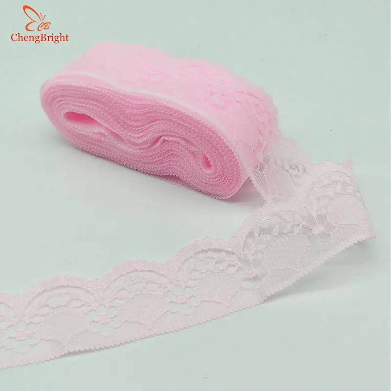 ChengBright 300 Yards Lace Ribbon White Lace Trim DIY Embroidered Net lace trimmings for sewing Decoration african lace fabric