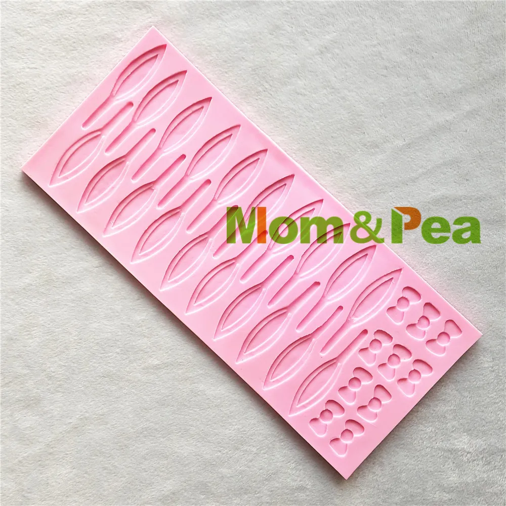 

Mom&Pea MPA1721 Bowknots Shaped Silicone Mold Cake Decoration Fondant Cake 3D Mold Food Grade Soap Mold