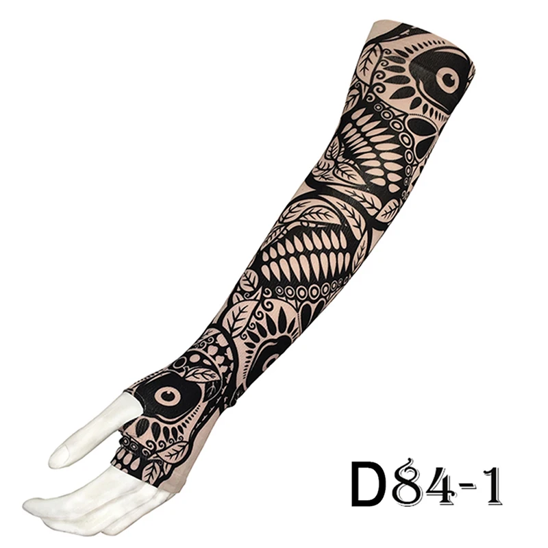 Fashion Tattoo Sleeves Sunscreen Arm Warmer Unisex UV Protection Outdoor Temporary Fake Tattoo Arm Sleeve Warmer Sleeve Mangas