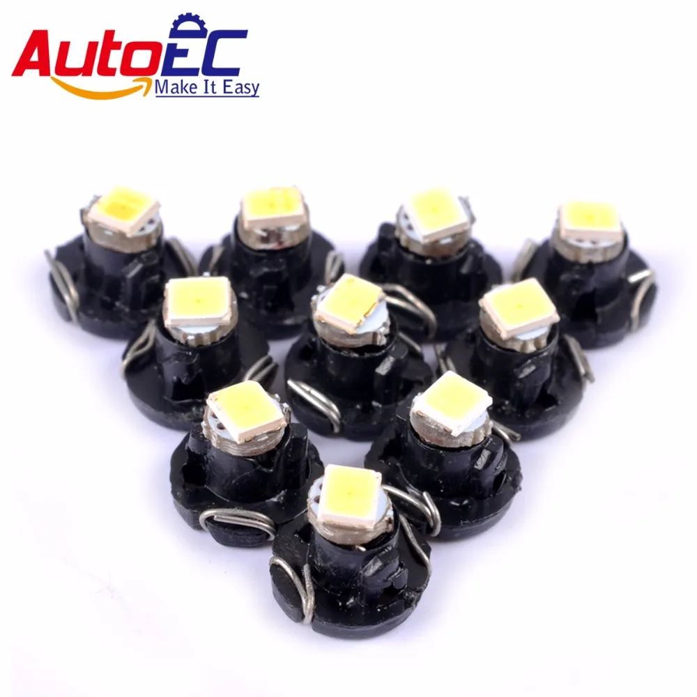 AutoEC 10X Car Instrument Light T3 T4.2 1210 3528 T4.7 5050 1 SMD LED DC12V Auto Dashboard dash Lamp Cluster Bulbs 6 Color #LA05