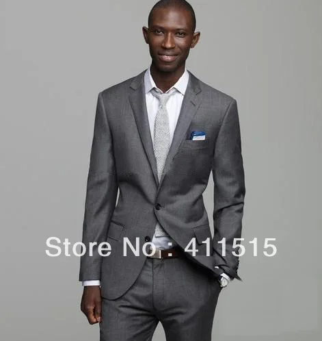 

FREE shipping/ custom made cheap gray tuxedo/Notch Lapel Groom Tuxedos Groomsmen Men Wedding wear dress suits for men wedding