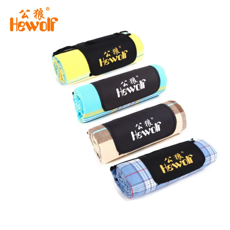 

Hewolf Cashmere Picnic Mat waterproof Aluminum Film Tent Sleeping Pad Foldable Beach Camping mat blanket Cushion 170*130cm