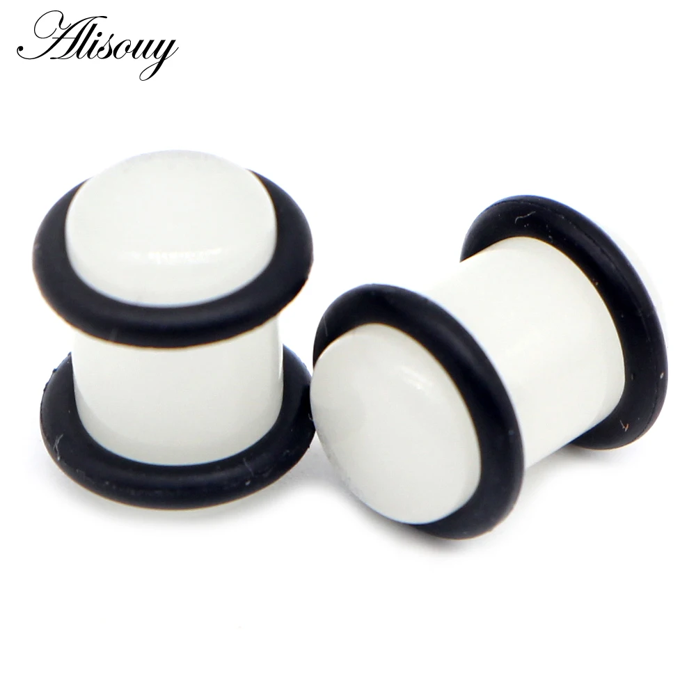 Alisouy 2pcs UV Acrylic Ear Guage Tunnel Plug Taper Stretcher Kit Expander Flesh Tunnel Piercing Body Jewelry 1.6mm-10mm