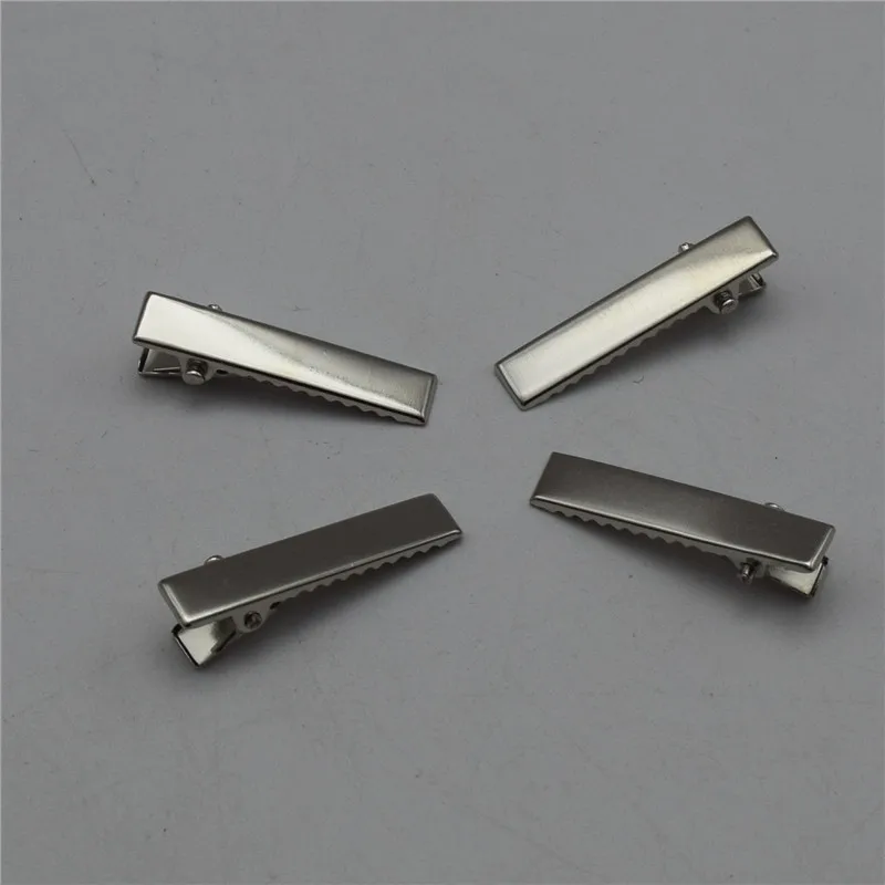 

980pcs 3.2cm single prong rectangle plain metal alligator clips with small teeth various sizes