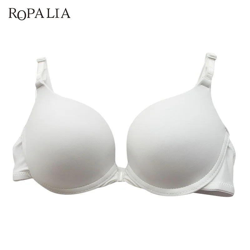 ROPALIA Sexy Women Front Closure Lace Push Up Seamless Underwire Bra Lingerie Women Underwear Bra New