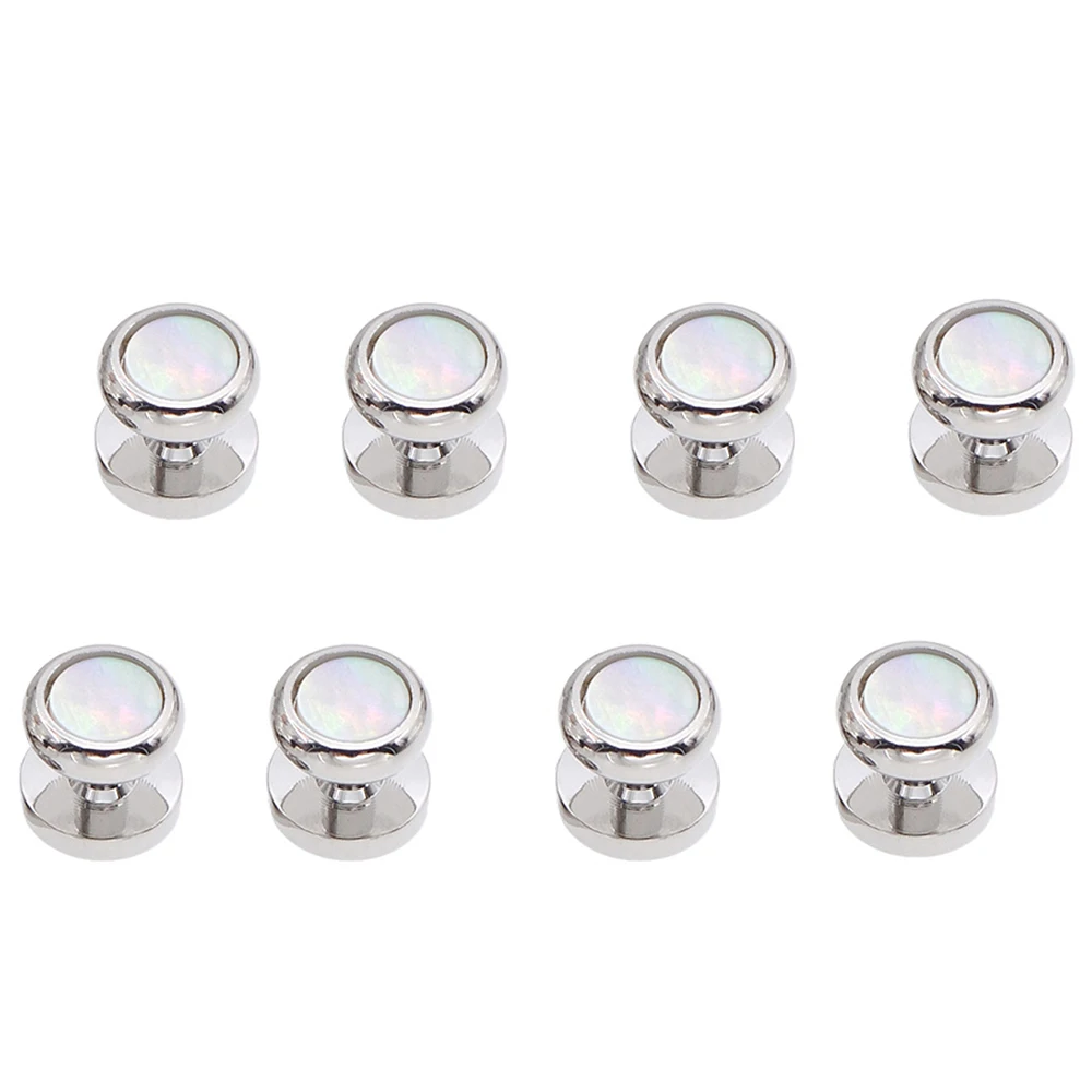 VAGULA 8PCS Tuxedo Collar Stud Sleeve Button Natural Mother Pearl Shirt Studs Top Luxury Brand Cufflink  V22