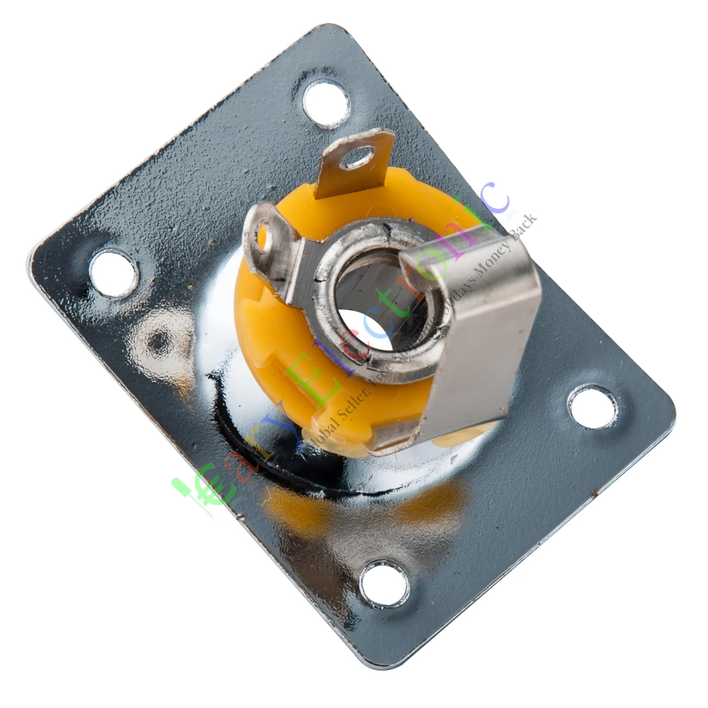 Sprzedaż hurtowa i detaliczna 20 pc srebrny kwadrat Jack gniazdo płyty, aby dopasować się do LP do gitar typu telecaster gitara elektryczna części darmowa wysyłka