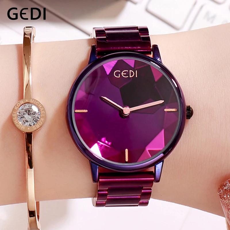 GEDI Ladies Watches Casual Quartz Stainless Steel Strap Women\'s Watch Top Brand Luxury Clock Female Wristwatch Fashion reloj New