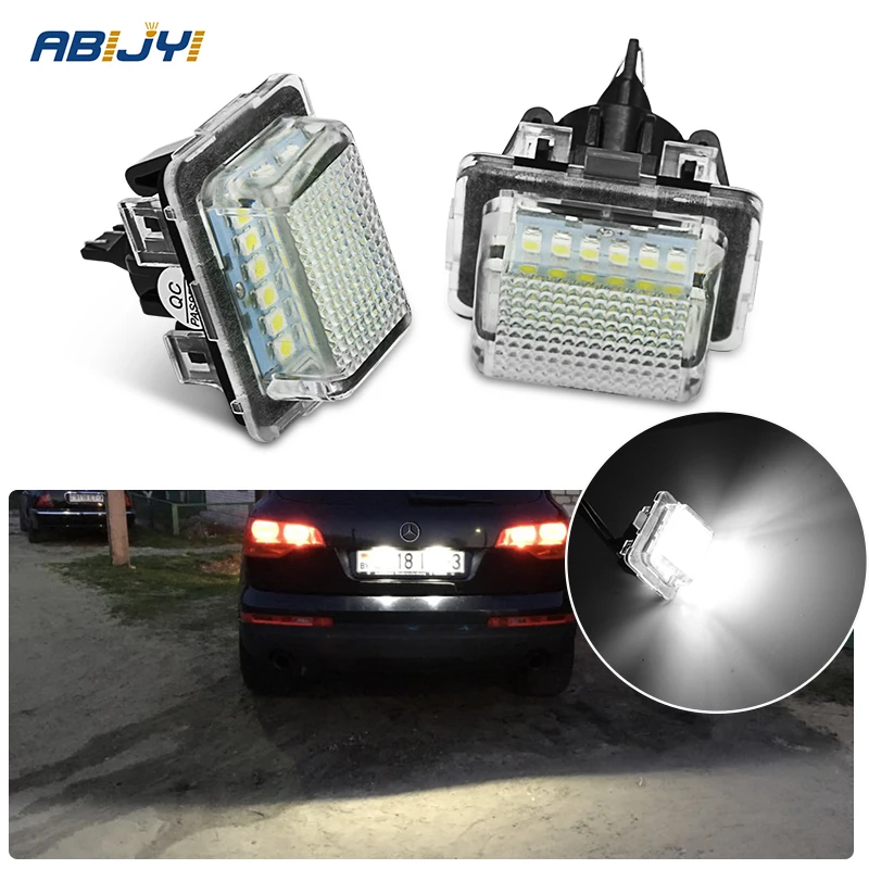 Lampu Bohlam Lampu Plat Nomor Lisensi LED Mobil untuk Mercedes Ben C-class W204 Sedan 4 Pintu C180 C200 C280 C300 C350 C63 2008-2012