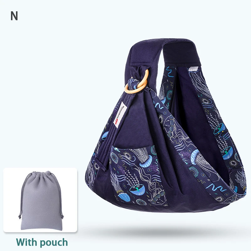 Baby Wrap Carrier Newborn Sling Dual Use Infant Nursing Cover Carrier Mesh Fabric Breastfeeding Carriers Up to 130 lbs (0-36M)
